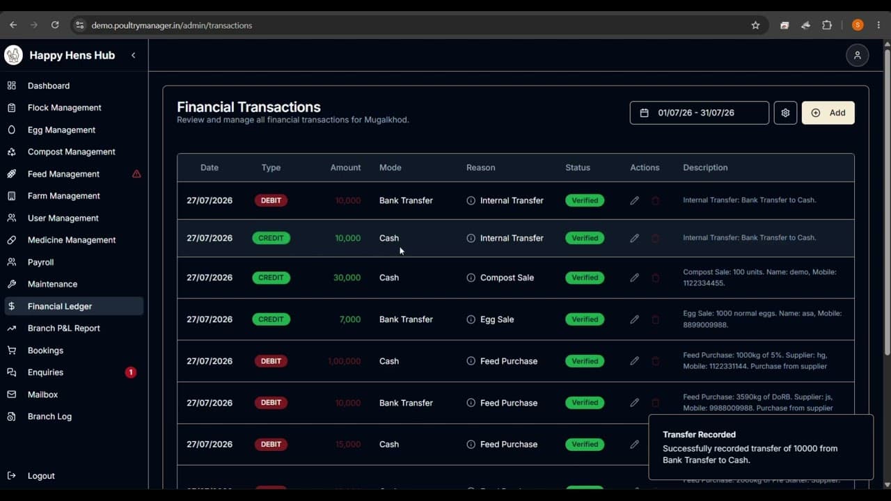  Financial Ledger | PoultryManager Tutorial
