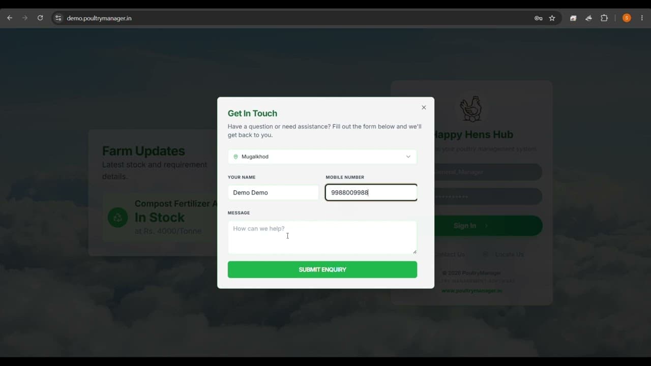 Enquiries | PoultryManager Tutorial