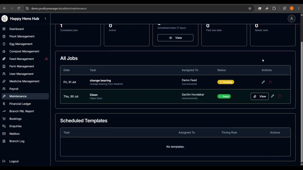  Maintenance | PoultryManager Tutorial